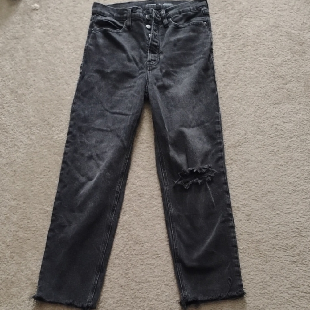 Old Navy Charcoal Extra High-Rise Jeans